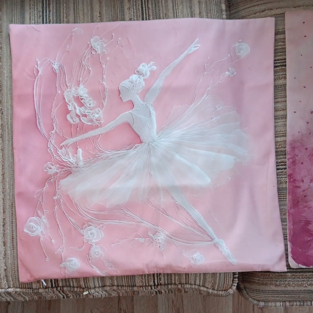 Pink and White Ballerina Wall Art